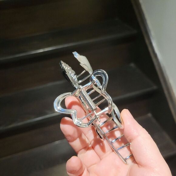 Brand New Top Fashion Silver Rose Hair Clip - Picture 6 of 9